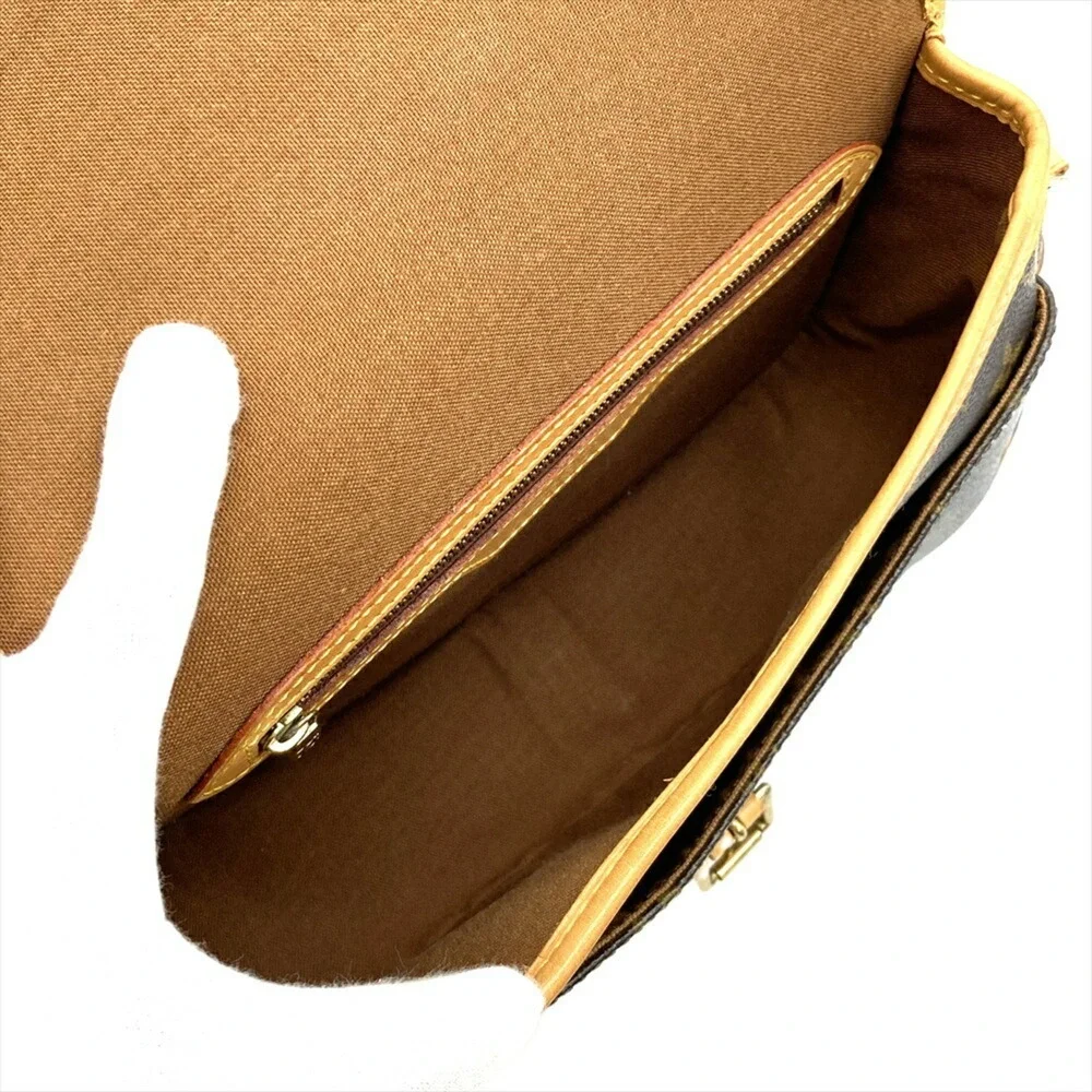 LOUIS VUITTON Authentic Brown Monogram Canvas Shoulder Bag
